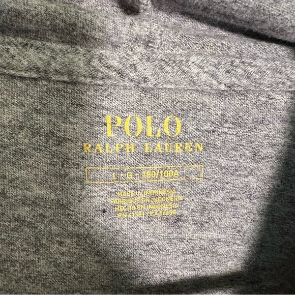 Polo Ralph Lauren Hooded T-Shirt Heather Gray L - Picture 10 of 11